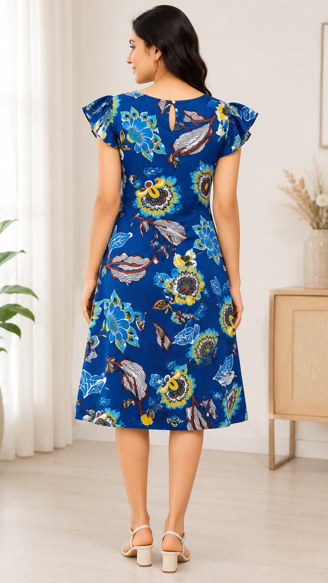 CADAXA Women's Floral A-Line Dress