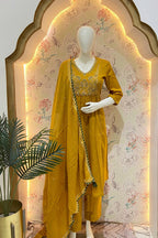 Anarkali Kurta Pant & Dupatta Set