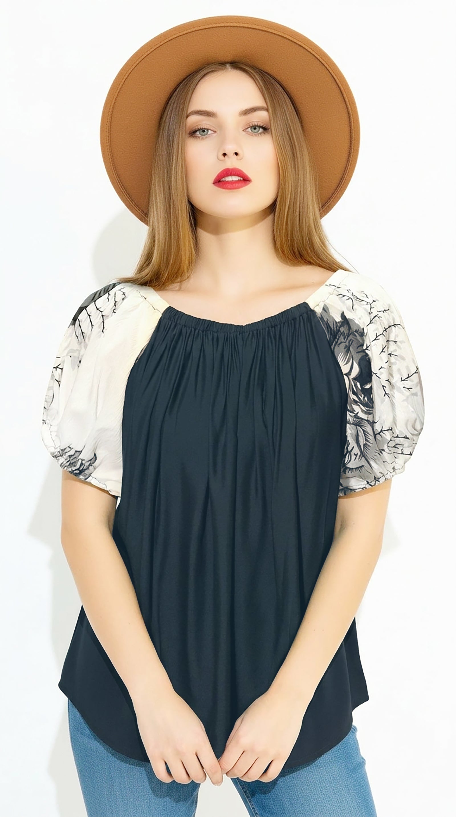 Women Solid Rayon Elastic Neck Top | Stylish Casual Wear Top for Women