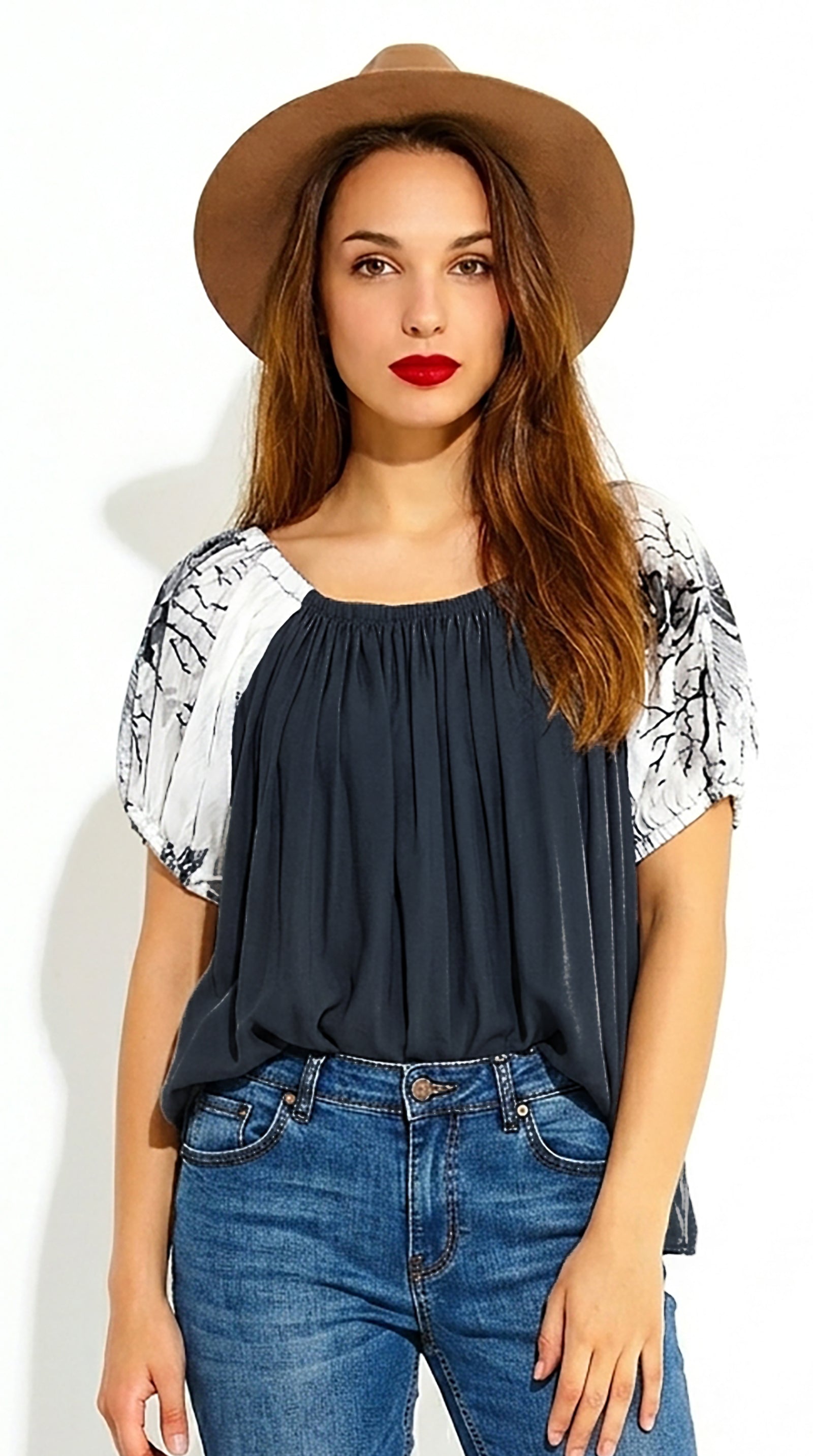 Women Solid Rayon Elastic Neck Top | Stylish Casual Wear Top for Women
